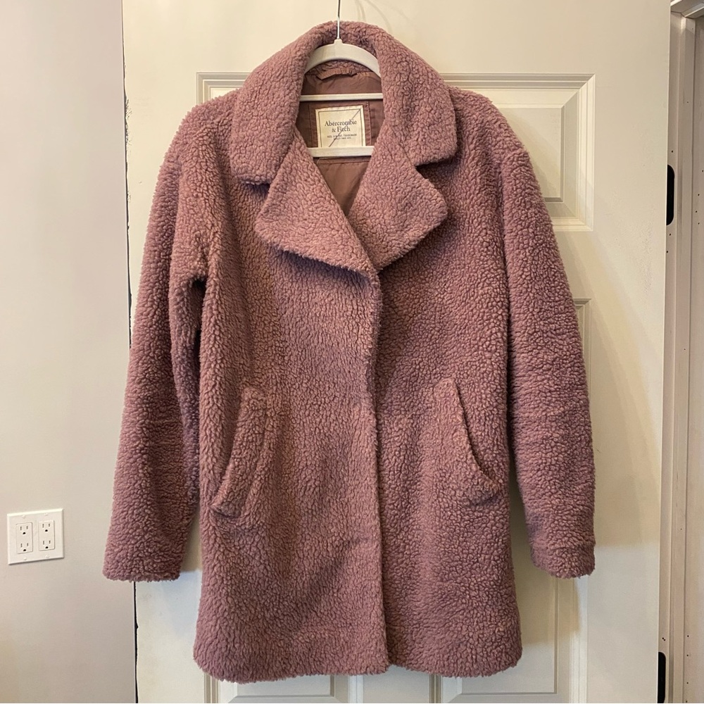 Abercrombie & Fitch Mauve Sherpa Jacket